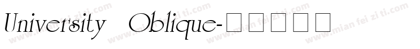 University Oblique字体转换